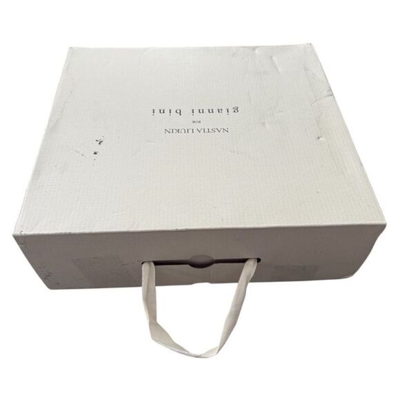 Gianni Bini X Nastia Liukin Bowery Leather Zip Lug Sole Boots Chunky Sole Cream - Picture 13 of 15